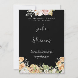 Einladung zur Hochzeit | Weiße Flora und Grünfläch