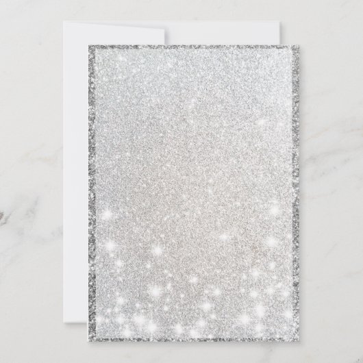 Einladung zur Hochzeit Weißer Silberblume Einladun (Rückseite)