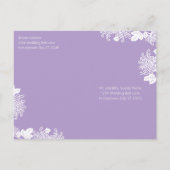 Einladung zur Hochzeit White Lilac Vintag (Rückseite)