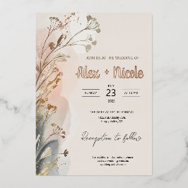 Einladung zur Hochzeit - Wispy-Blume
