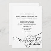 Einladung zur Hochzeit | Zum Halten von II (Vorne/Hinten)