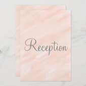 Einladung zur Hochzeitempfehlung Blush Monogram (Vorne/Hinten)