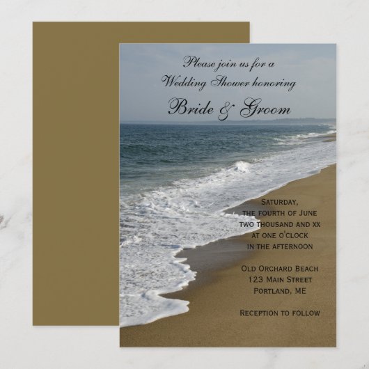 Einladung zur Hochzeitsdusche (Vorne/Hinten)