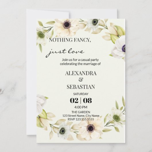 Einladung zur Hochzeitsempfehlung (Vorderseite)