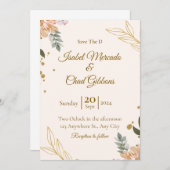 Einladung zur Hochzeitsempfehlung (Vorne/Hinten)