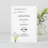 Einladung zur Hochzeitsempfehlung bei Calla Lily (Stehend Vorderseite)