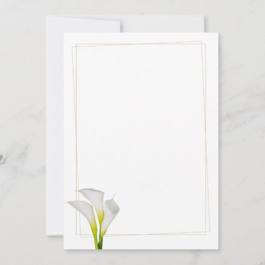 Einladung zur Hochzeitsempfehlung bei Calla Lily (Rückseite)