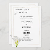 Einladung zur Hochzeitsempfehlung bei Calla Lily (Vorne/Hinten)