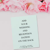 Einladung zur Hochzeitsempfehlung für das Budget