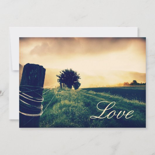 Einladung zur Hochzeitsempfehlung für den Country (Rückseite)