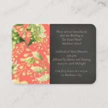 Einladung zur Hochzeitsempfehlung für Korallenflor