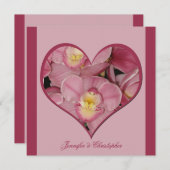 Einladung zur Hochzeitsempfehlung — Orchideenherz (Vorne/Hinten)