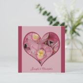 Einladung zur Hochzeitsempfehlung — Orchideenherz (Stehend Vorderseite)