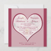 Einladung zur Hochzeitsempfehlung — Orchideenherz (Rückseite)