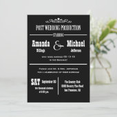 Einladung zur Hochzeitsempfehlung - Theaterstil (Stehend Vorderseite)