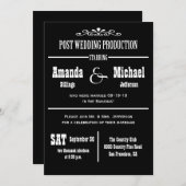 Einladung zur Hochzeitsempfehlung - Theaterstil (Vorne/Hinten)