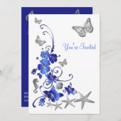 Einladung zur Hochzeitsempfehlung Tropical Beach (Vorne/Hinten)