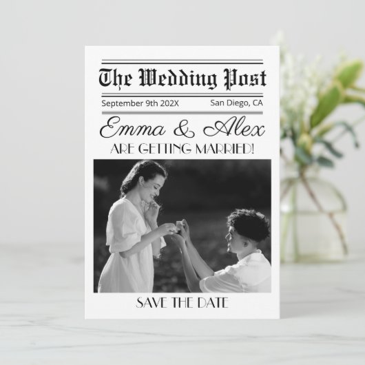 Einladung zur Hochzeitseröffnungsfeier (Stehend Vorderseite)