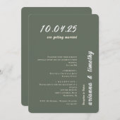 Einladung zur Hochzeitsfeier (Vorne/Hinten)