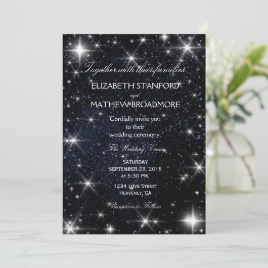 Einladung zur Hochzeitsfeier (Stehend Vorderseite)