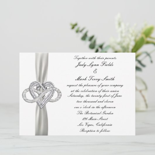 Einladung zur Hochzeitsfeier (Stehend Vorderseite)