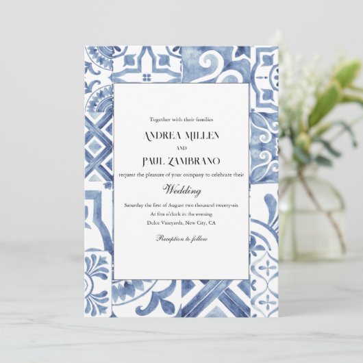 Einladung zur Hochzeitsfeier (Stehend Vorderseite)