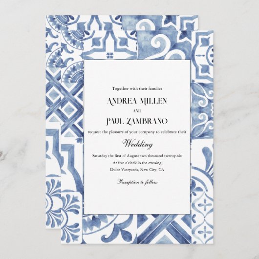 Einladung zur Hochzeitsfeier (Vorne/Hinten)