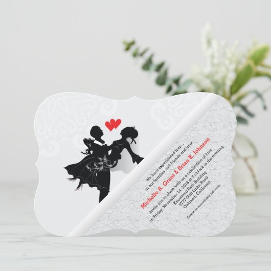 Einladung zur Hochzeitsfeier (Stehend Vorderseite)