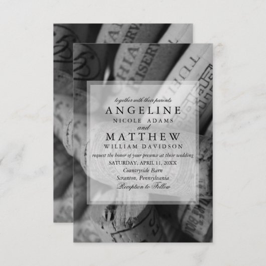 Einladung zur Hochzeitsfeier (Vorne/Hinten)