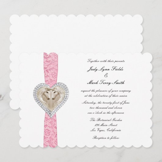 Einladung zur Hochzeitsfeier (Vorne/Hinten)