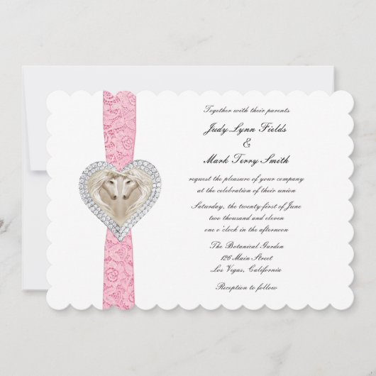 Einladung zur Hochzeitsfeier (Vorderseite)