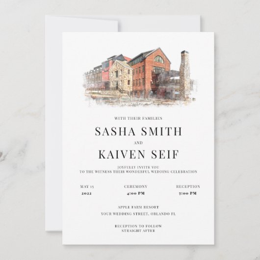 Einladung zur Hochzeitsfeier (Vorderseite)