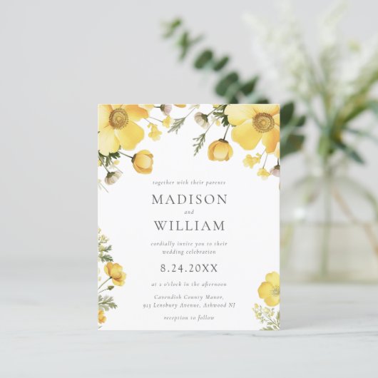 Einladung zur Hochzeitsfeier (Stehend Vorderseite)