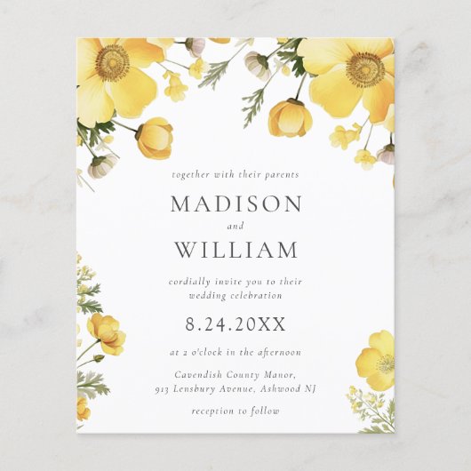 Einladung zur Hochzeitsfeier (Vorderseite)