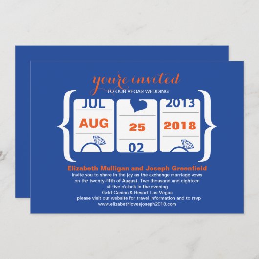 Einladung zur Hochzeitsfeier (Vorne/Hinten)