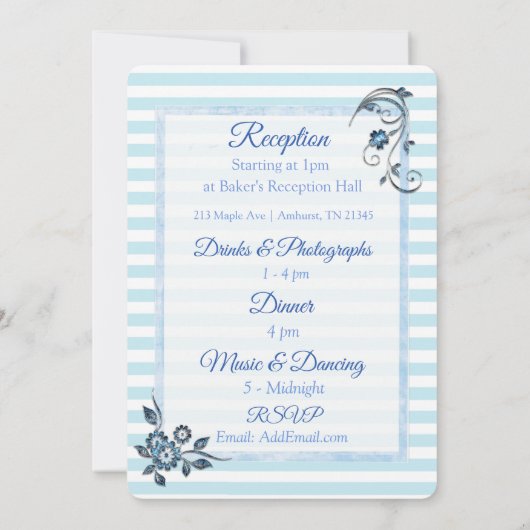 Einladung zur Hochzeitsfeier (Rückseite)