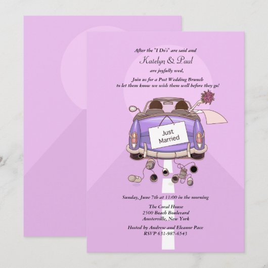 Einladung zur Hochzeitsfeier (Vorne/Hinten)