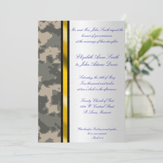 Einladung zur Hochzeitsfeier (Stehend Vorderseite)