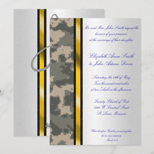 Einladung zur Hochzeitsfeier (Vorne/Hinten)