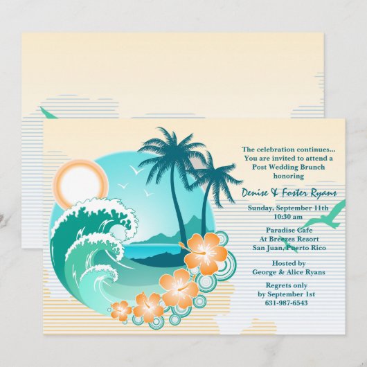 Einladung zur Hochzeitsfeier (Vorne/Hinten)