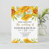 Einladung zur Hochzeitsfeier (Stehend Vorderseite)