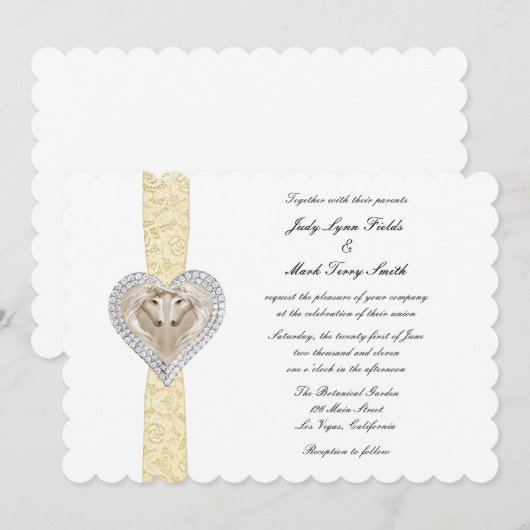 Einladung zur Hochzeitsfeier (Vorne/Hinten)