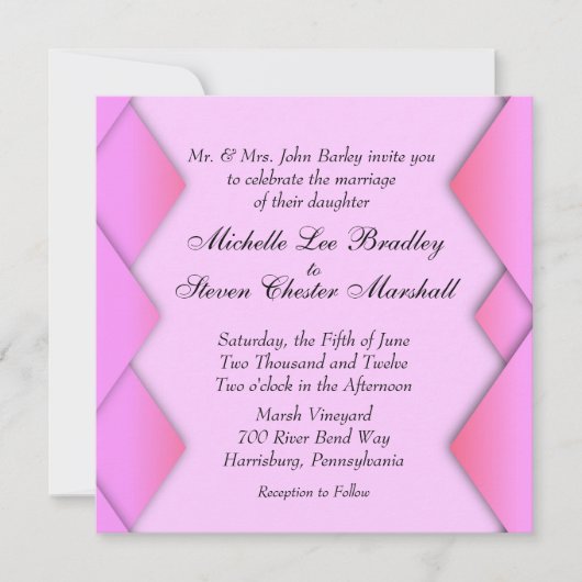 Einladung zur Hochzeitsfeier (Vorderseite)