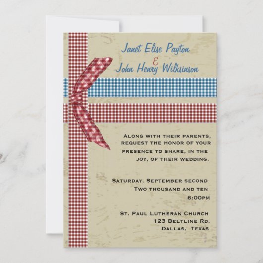 Einladung zur Hochzeitsfeier (Vorderseite)