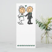 Einladung zur Hochzeitsfeier (Stehend Vorderseite)