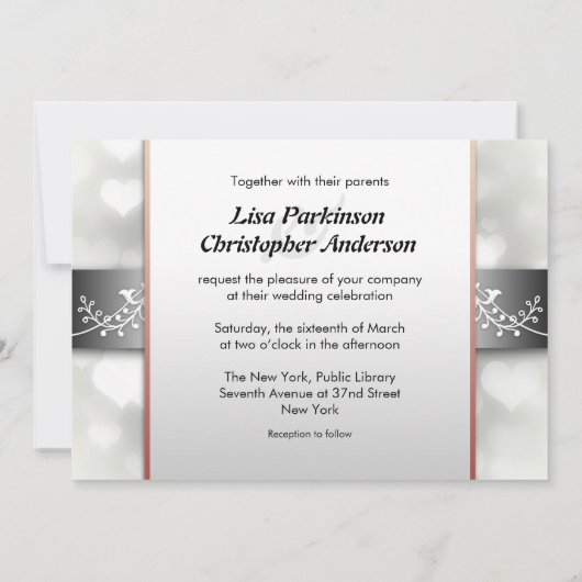 Einladung zur Hochzeitsfeier (Rückseite)