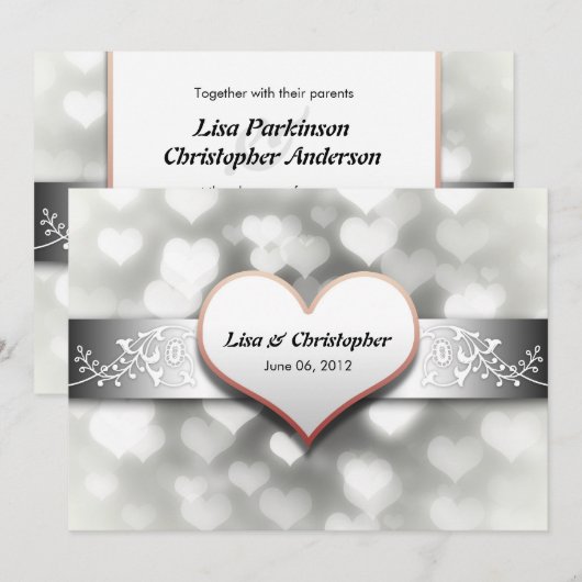 Einladung zur Hochzeitsfeier (Vorne/Hinten)