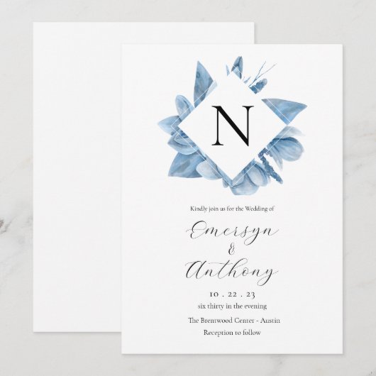 Einladung zur Hochzeitsfeier (Vorne/Hinten)