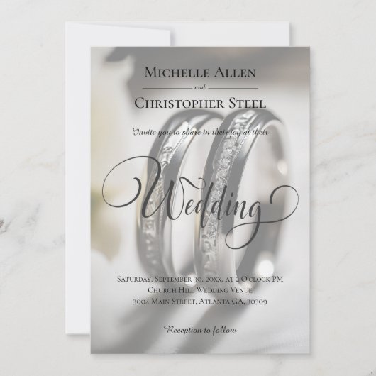 Einladung zur Hochzeitsfeier (Vorderseite)