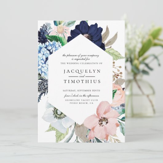 Einladung zur Hochzeitsfeier (Stehend Vorderseite)